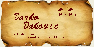 Darko Daković vizit kartica